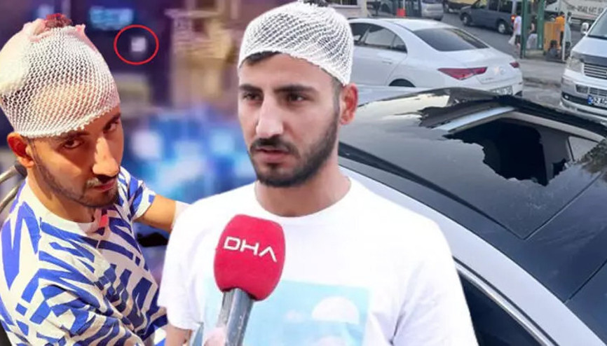 Alev alınca balkondan atılan tüp sürücünün kafasına düştü