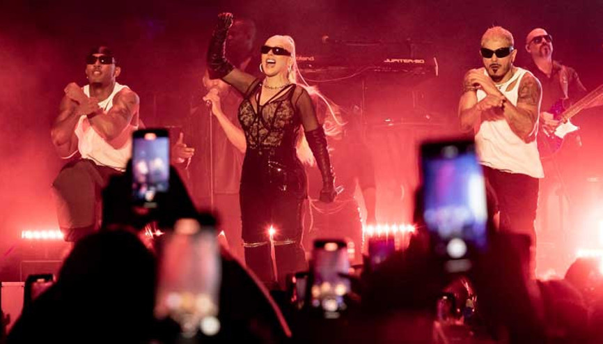 Christina Aguilera ile coştular