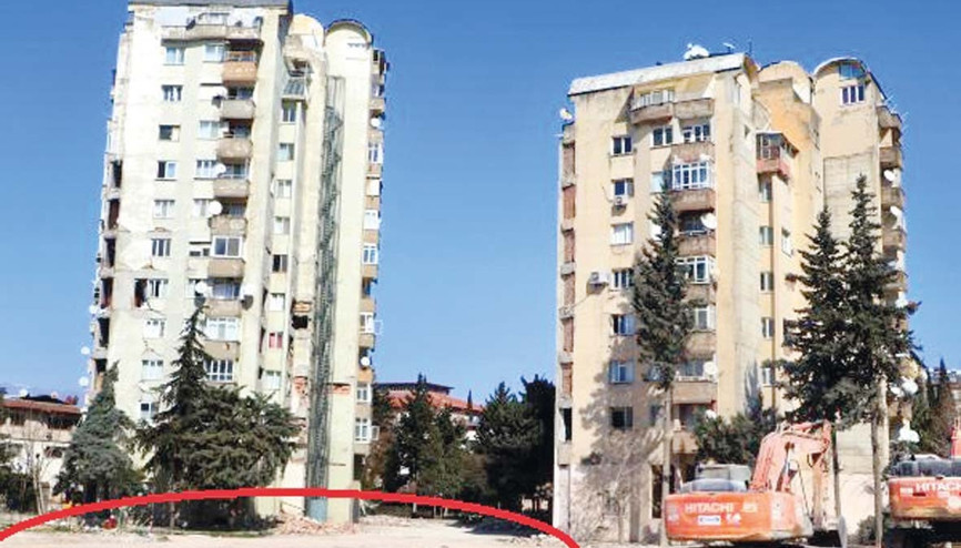 Depremin sembolü karbon bina da yıkıldı