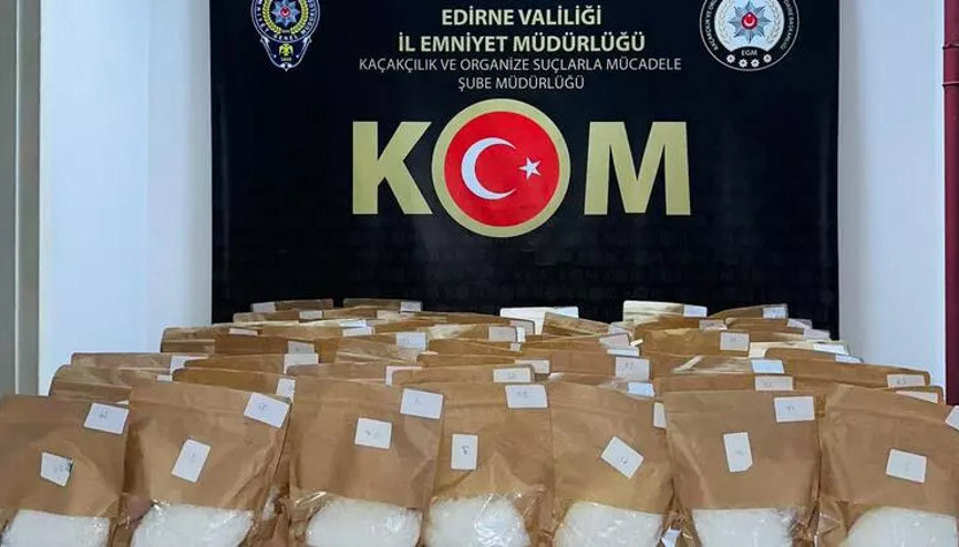 Edirnede uyuşturucu operasyonu: 72 kilo metamfetamin ele geçirildi
