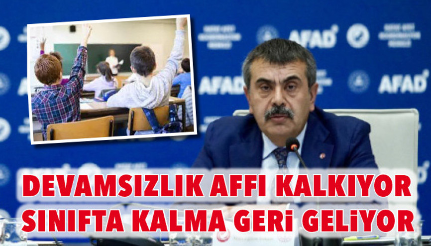 Devamsızlık affı kalkıyor, sınıfta kalma geri geliyor