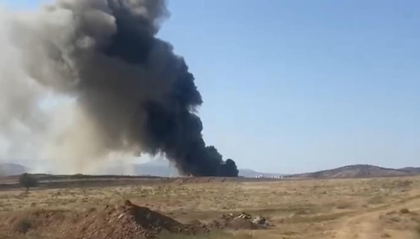 Kırıkkalede korkutan yangın Savunma sanayi fabrikasında yangın çıktı