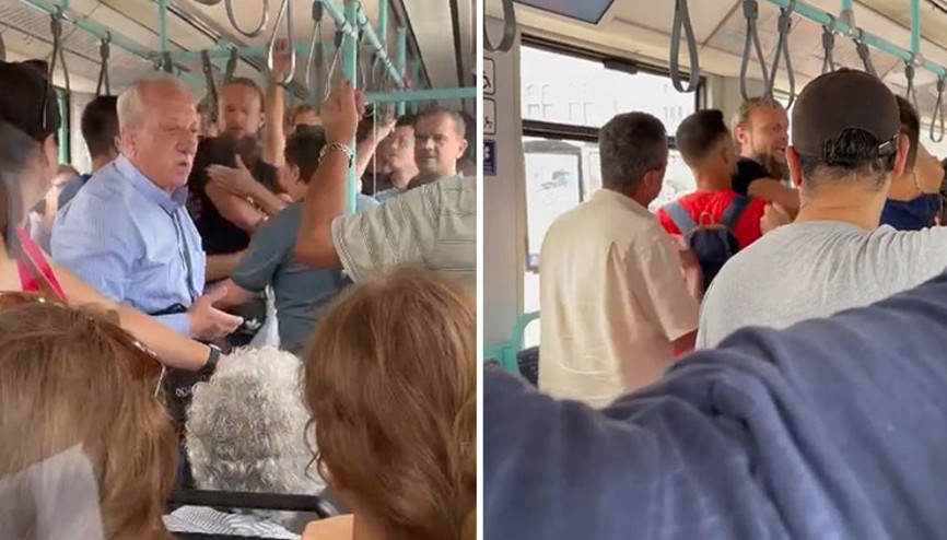 Tramvayda İstanbulkart tartışması... Yaka paça kovdular