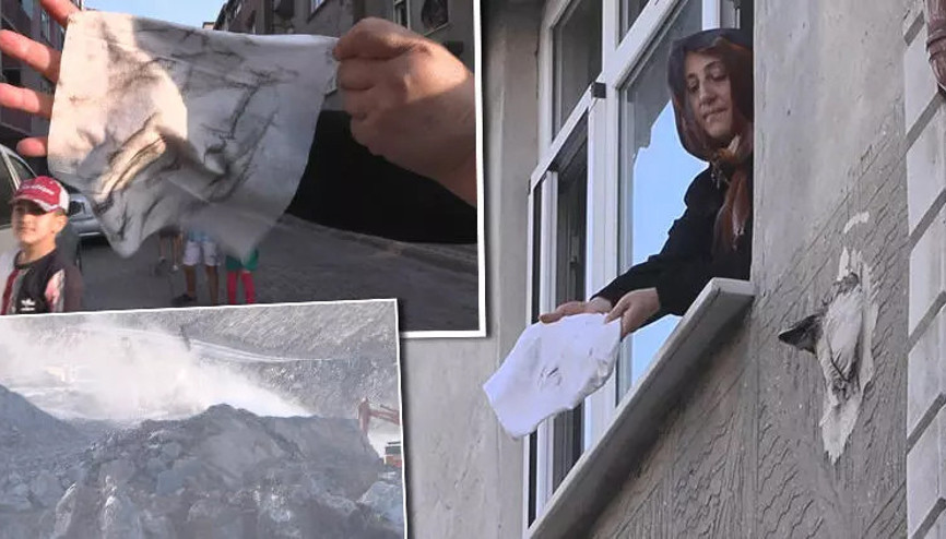 Mahalleli taş ocaklarındaki tozdan şikayetçi: Kapı-pencere açamıyorlar