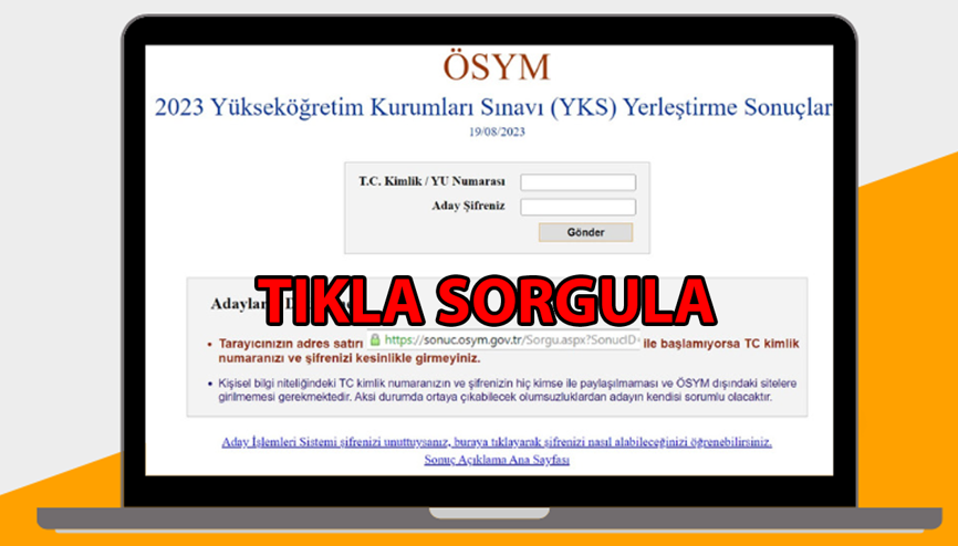 YKS TERCİH SONUÇLARI SORGULAMA EKRANI VE EK TERCİH KILAVUZU BİLGİSİ: 2023 YKS tercih sonuçları ve boş kontenjan detayları ÖSYM.gov.tr sayfasında