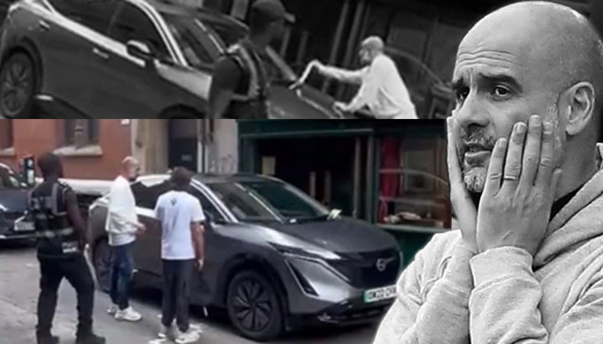 Guardiola önce ceza yedi, sonra polisle şakalaştı