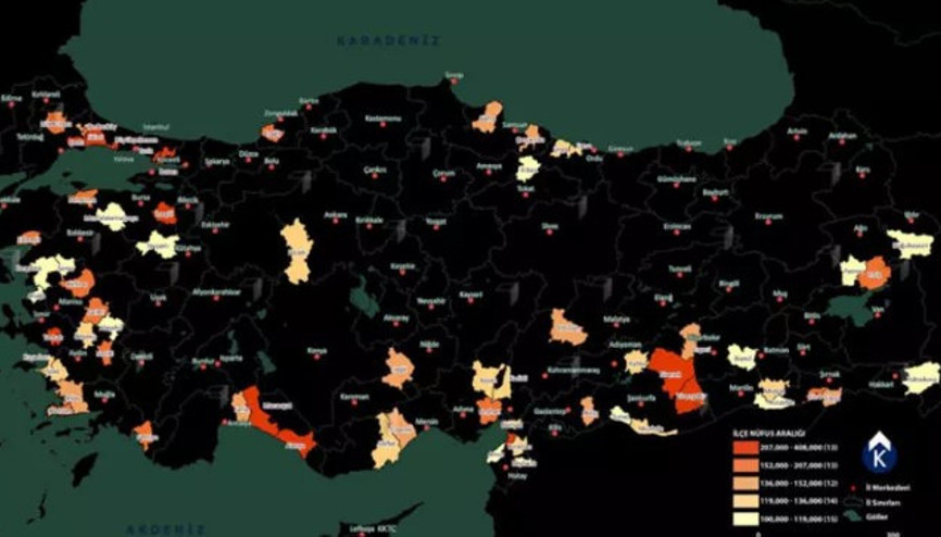 Konuşan haritalar, il potansiyeli yüksek 67 ilçeyi belirledi Konuşan haritalar, il potansiyeli yüksek 67 ilçeyi belirledi