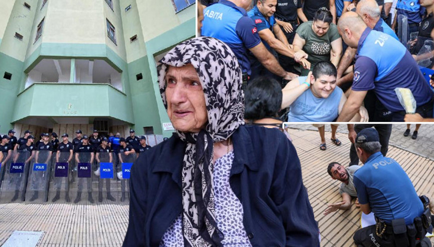 Antalyada gergin anlar Yıkım kararı olan binanın tahliyesinde ortalık karıştı: 6 gözaltı