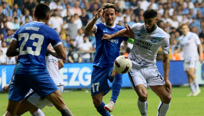 Adana Demirspor penaltılarda yıkıldı Konferans Ligine veda...