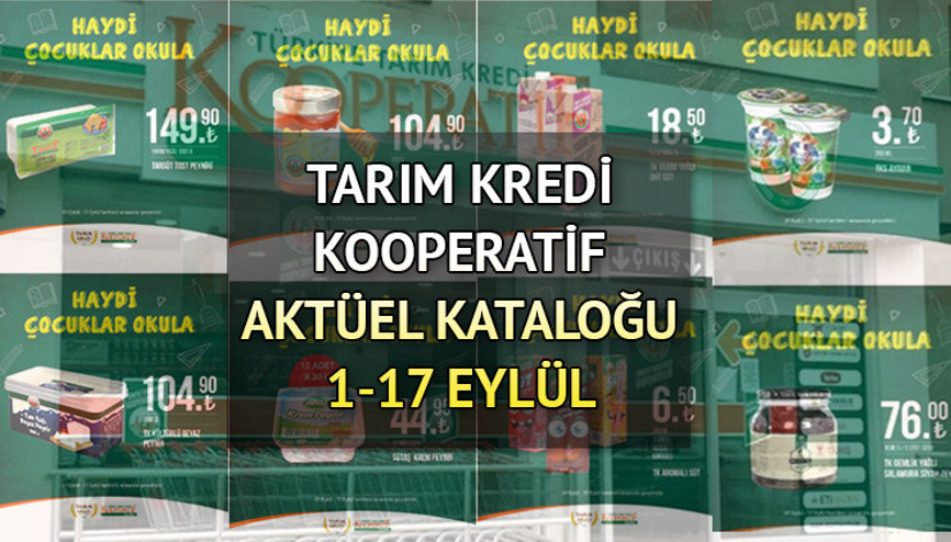 Tarım Kredi Kooperatif Market 1-17 Eylül Kataloğu ile indirimli ürünler listesi: Temizlik ürünlerinden okulların başlamasına özel pek çok ürün haftanın indirim fırsatları ile satışta olacak Tarım Kredi Kooperatif Market 1-17 Eylül Kataloğu ile indirimli ürünler listesi: Temizlik ürünlerinden okulların başlamasına özel pek çok ürün haftanın indirim fırsatları ile satışta olacak