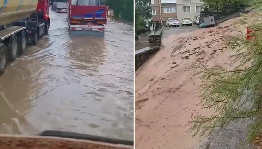 İzmir’i sağanak vurdu Cadde ve sokaklar göle döndü