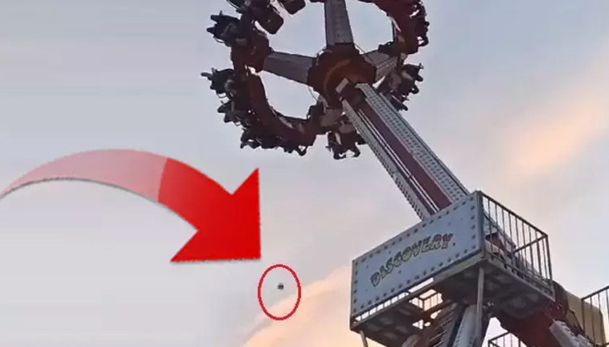 Lunaparkta metrelerce yükseklikte telefonunu düşürdü O anlar kamerada