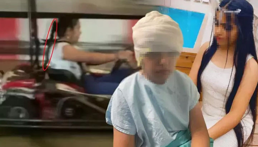 Go-kart pistinde facia Kız çocuğu ölümden döndü