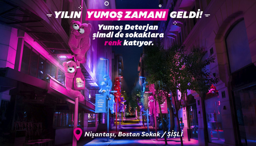 YUMOŞ DETERJAN ŞİMDİ DE SOKAKLARA RENK KATIYOR