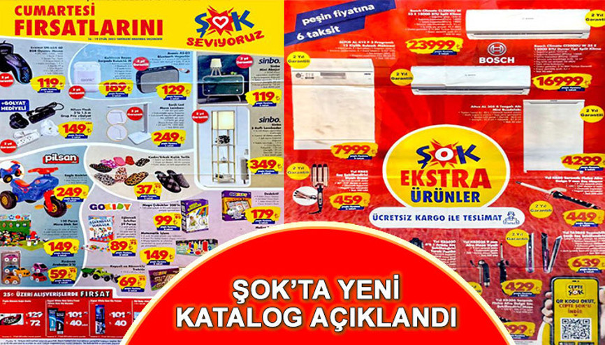 ŞOK’TA YENİ KATALOG YAYIMLANDI 16-19 Eylülde satışa sunulacak ürünler belli oldu Saç şekillendirici ürünler, Lambader, Abajur, maşa satışa çıkıyor