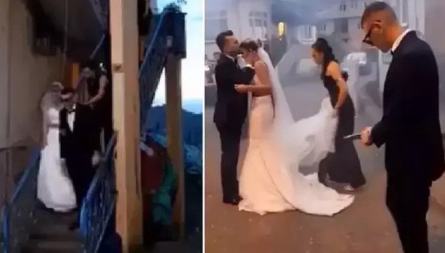 Trabzonda, havaya ateş eden gelinin kardeşi gözaltına alındı