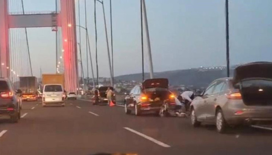 Osmangazi Köprüsünde 10dan fazla aracın lastiği patladı