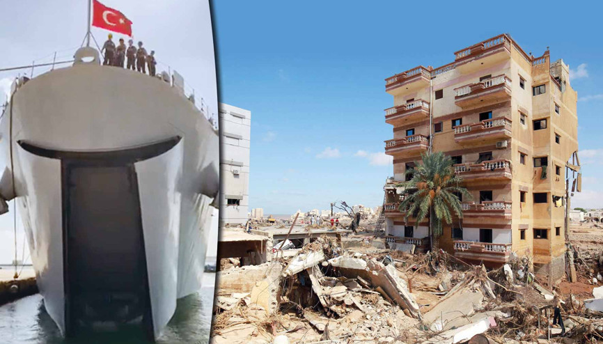 360 görevli afet bölgesinde... Türk yardım gemileri Libya’da