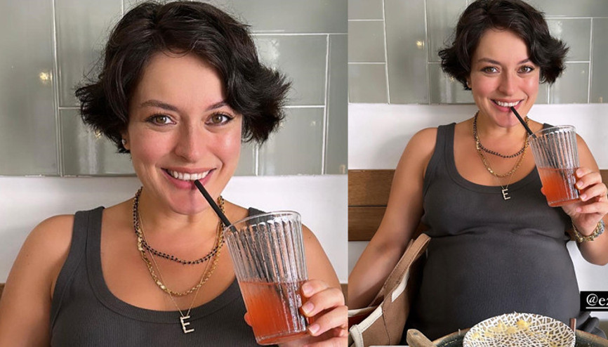 8 aylık hamile Ezgi