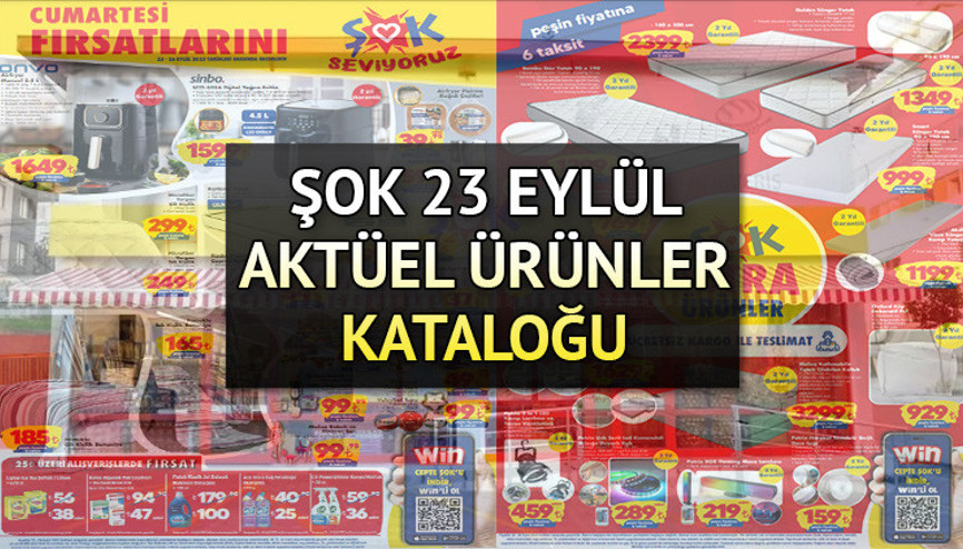 ŞOK 23 Eylül aktüel ürünler kataloğu (YARIN RAFLARDA): Cumartesi günü ŞOKta neler var Dijital yağsız fritöz, katlanır yatak hafta sonu ŞOK markete geliyor ŞOK 23 Eylül aktüel ürünler kataloğu (YARIN RAFLARDA): Cumartesi günü ŞOKta neler var Dijital yağsız fritöz, katlanır yatak hafta sonu ŞOK markete geliyor