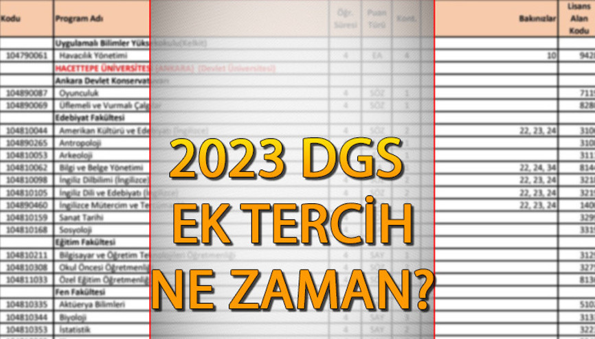 DGS ek tercih kılavuzu yayımlandı mı ÖSYM 2023 DGS ek tercihler ne zaman başlıyor, başladı mı DGS ek tercih kılavuzu yayımlandı mı ÖSYM 2023 DGS ek tercihler ne zaman başlıyor, başladı mı