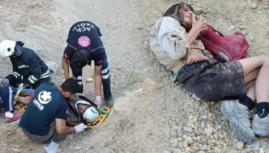 Ava çıkan avcılar fark etti... Günlerce maden sahasında mahsur kalan Fransız gezgin kurtarıldı