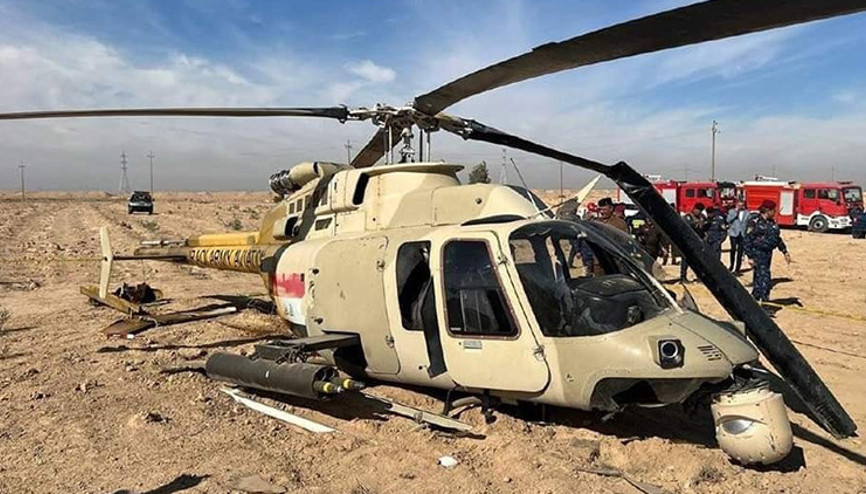 Irak’ta askeri helikopter düştü: 2 yaralı