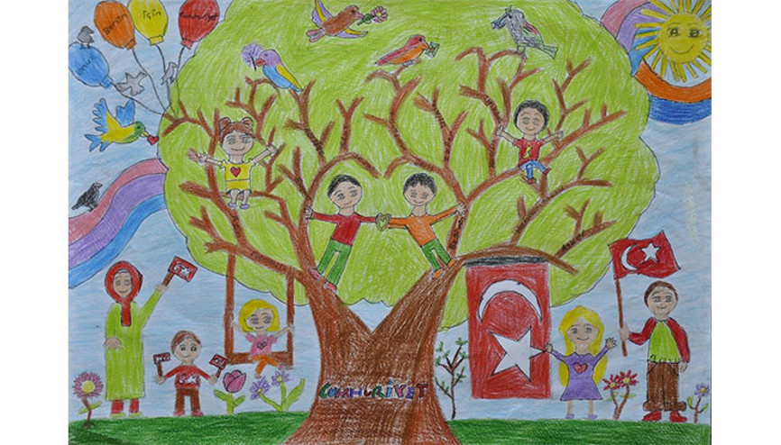 Minik Ressamlar hem Cumhuriyet’i hem de umudu resmetti