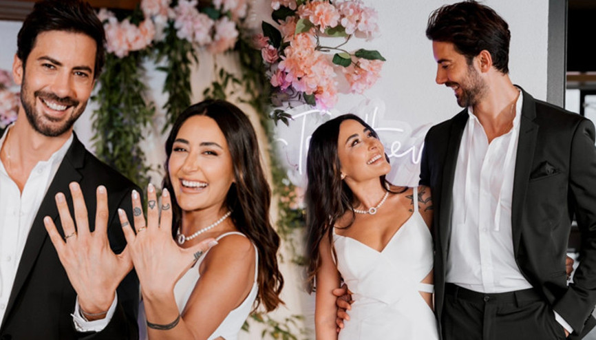 Şarkıcı Melek Mosso ve Serkan Sağdıç nişanlandı