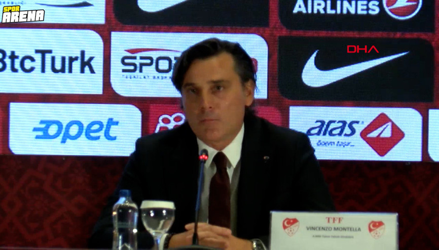 TFF Başkanı Mehmet Büyükekşi, TFF Milli Takımlar Sorumlusu Hamit Altıntop ve A Milli Takım teknik direktörü Vincenzo Montelladan açıklamalar