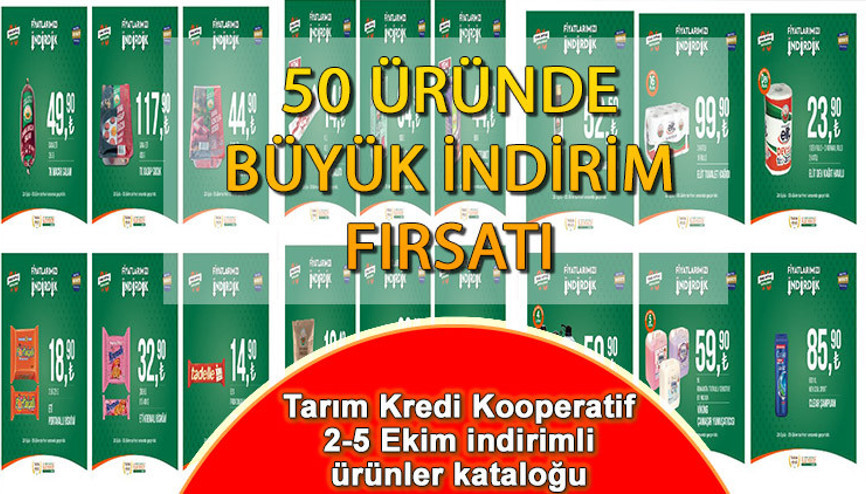Tarım Kredi Kooperatif Marketleri 2-5 Ekim kataloğu listesi  | Çay, peynir çeşitleri, zeytinyağı, tuvalet kağıdı satışa çıktı… 50 üründe büyük indirim