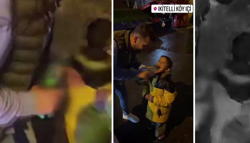 Başakşehirde tepki çeken görüntü Küçük çocuğa içki içirdiler