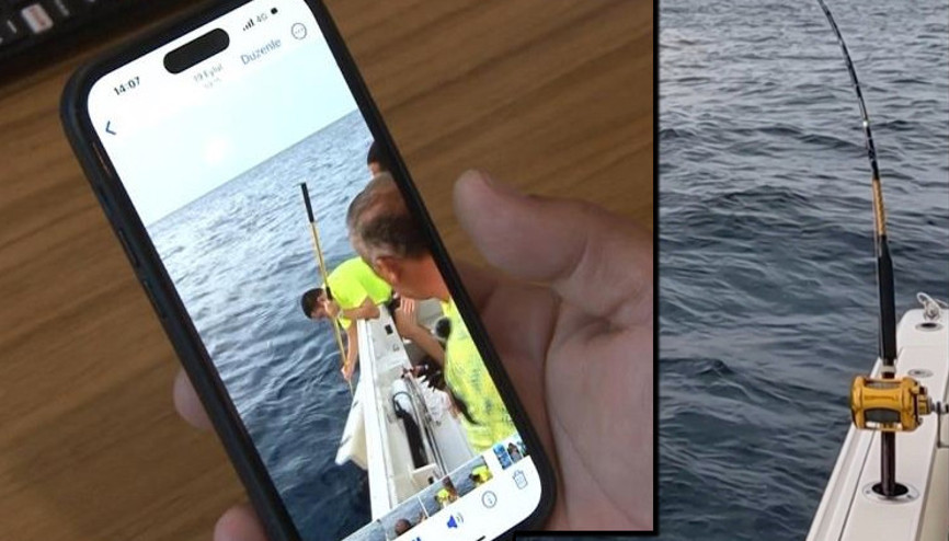 İğneye takılan orkinos 100 bin liralık oltayı da alıp götürdü