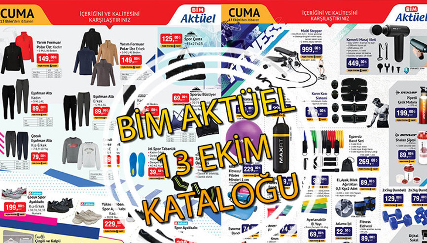 13 Ekim BİM kataloğu 2023 || BİMde bu hafta neler var BİMde Spor Aletleri, Akıllı Bileklik, Saç Kurutma Makinesi olacak....