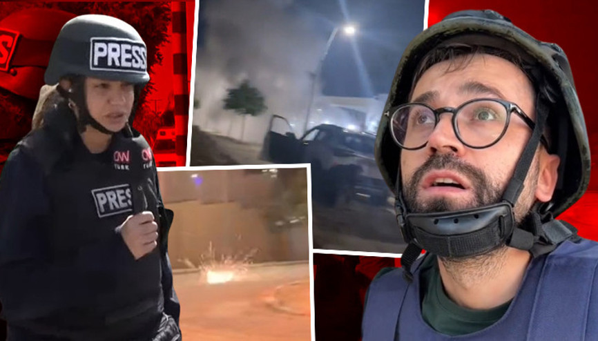 Bombalar altında haber nöbeti: Türk gazetecilerin bulunduğu bölgeyi hedef aldılar Adem Metan o anları anlattı