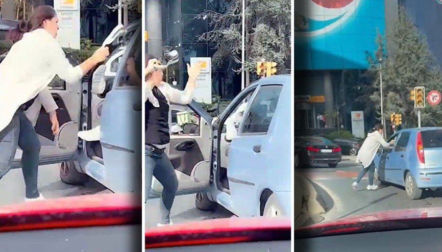 Beşiktaşta trafik tartışmasında ayakkabı ile saldıran sürücüye jet ceza