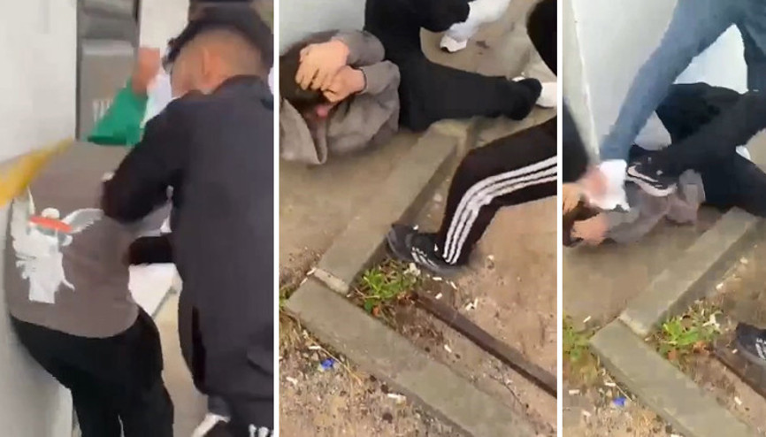 Liseli genci feci şekilde dövüp bıçakladılar O anlar kamerada