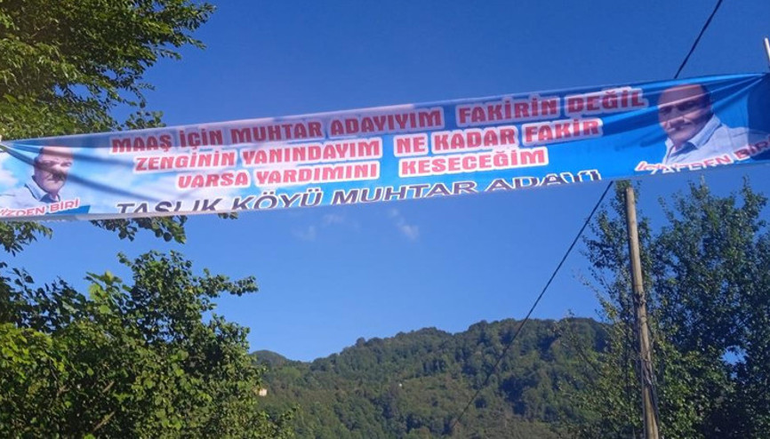 Astığı pankartla fenomen olmuştu... Muhtar adayına ceza