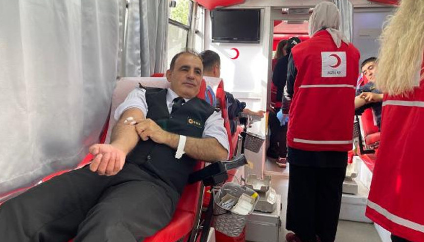 Rizede jandarmadan Kızılaya kan bağışı