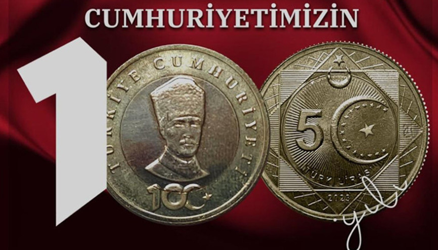 Hazine ve Maliye Bakanlığı duyurdu: Cumhuriyetin 100üncü yılına özel hatıra parası