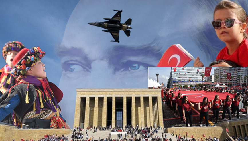 Tüm yurtta 100. yılda Cumhuriyet Bayramı coşkusu