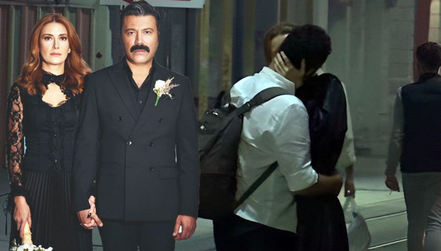 Ünlü oyuncu sevgilisiyle Taksimde sarmaş dolaş