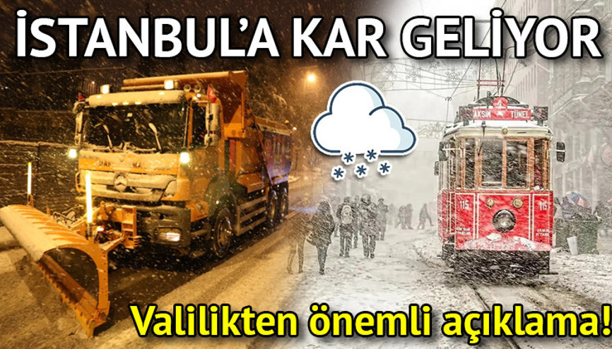 Kara kış kapıya dayandı İstanbula kar geliyor... İstanbul Valiliği tarih verdi
