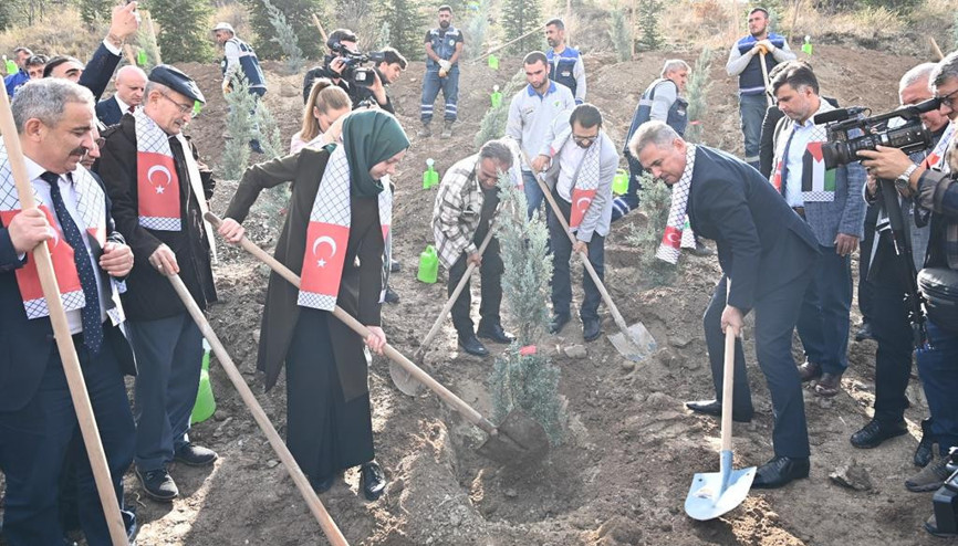 Bu fidanlar şehit gazeteciler için