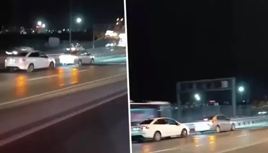 İstanbul D-100de tehlikeli anlar: Yol vermeme inadı kamerada