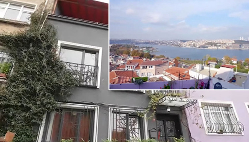 Üç katlı muhteşem evinin kapılarını açtı... 180 derece Haliç