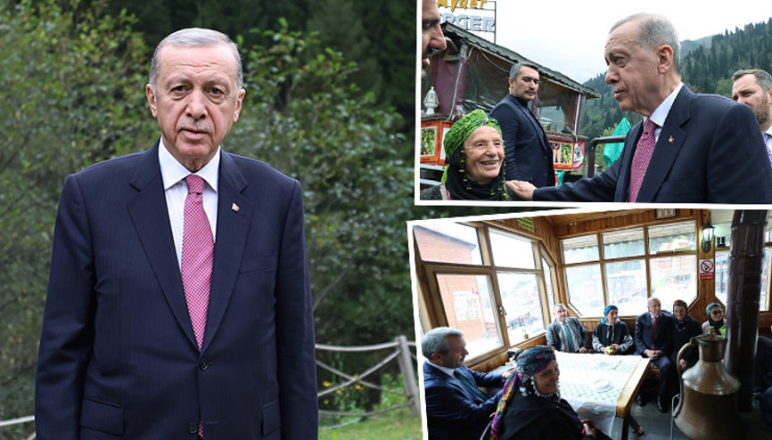Cumhurbaşkanı Recep Tayyip Erdoğan, Rizede Ayder Yaylası’nda