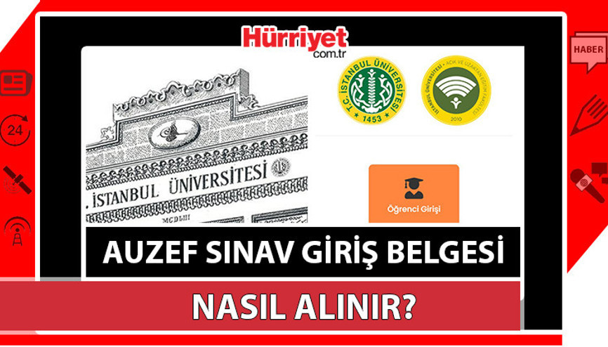 AUZEF sınav giriş belgesi nasıl alınır 2023-2024 Güz dönemi AUZEF sınav yerleri sorgulama ekranı
