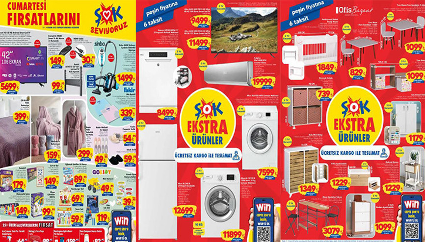 ŞOK HAFTA SONU KATALOĞU (11 Kasım) | Cumartesi günü masa-sandalye seti, dolap, bebek beşiği, ayakkabılık ve konsol satışa çıkıyor