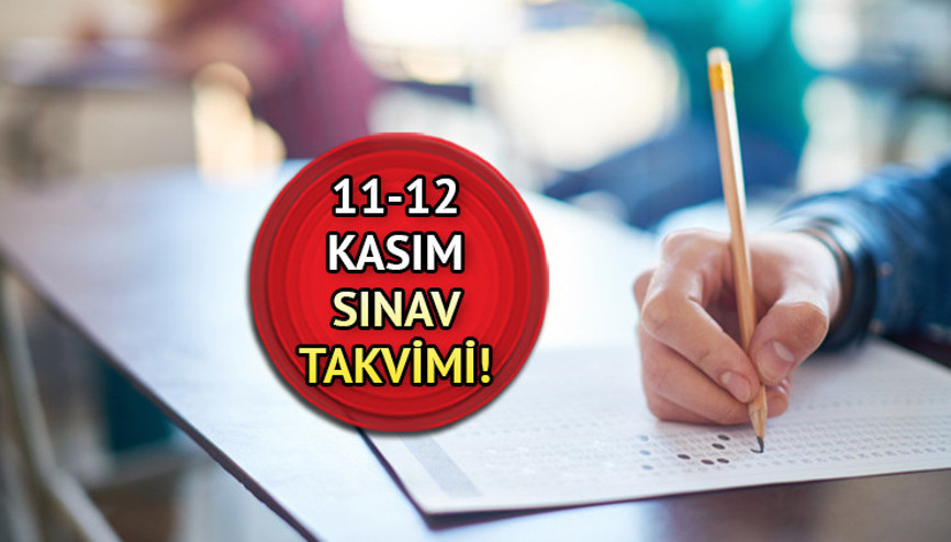 Bugün hangi sınav var 12 Kasım Pazar günü sınav takvimi 2023: Bugün sınav var mı, ne sınavı